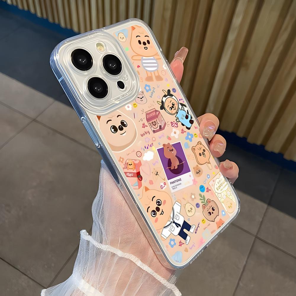 S-Strays K-POP Kpop Kid Phone Case for 15 11 Pro Max 12 Mini 13 14 Xr Xs 8 7 Plus Silicone luxury transparent Soft Cover