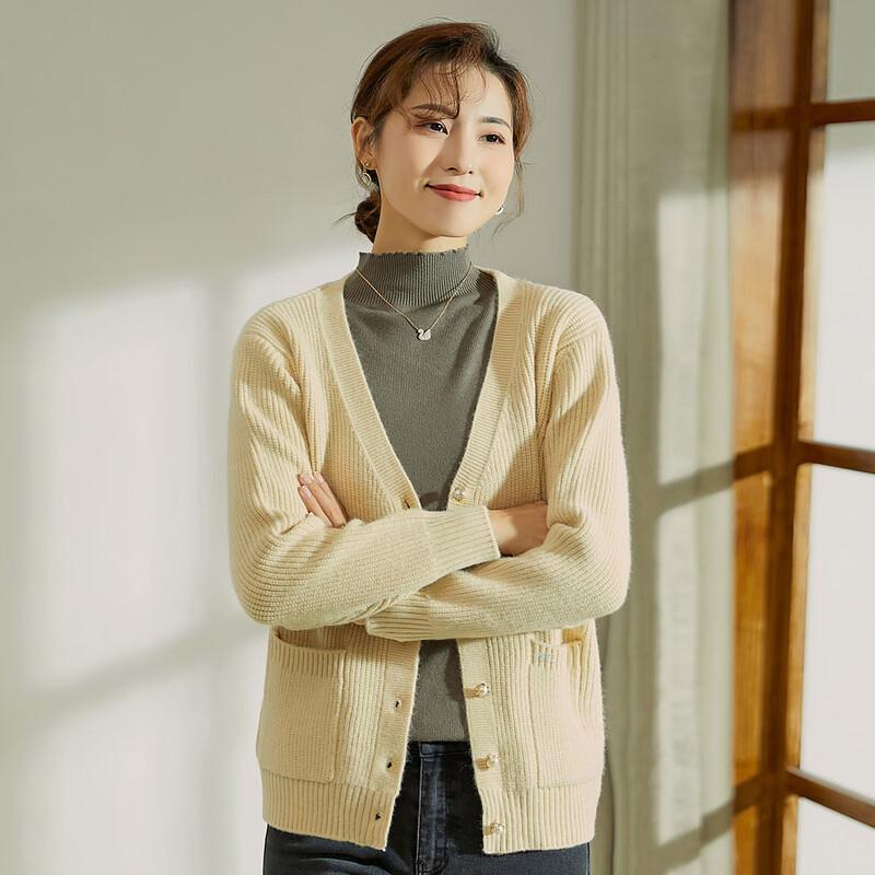 Pasite Women s Single-Breasted Knit Cardigan L