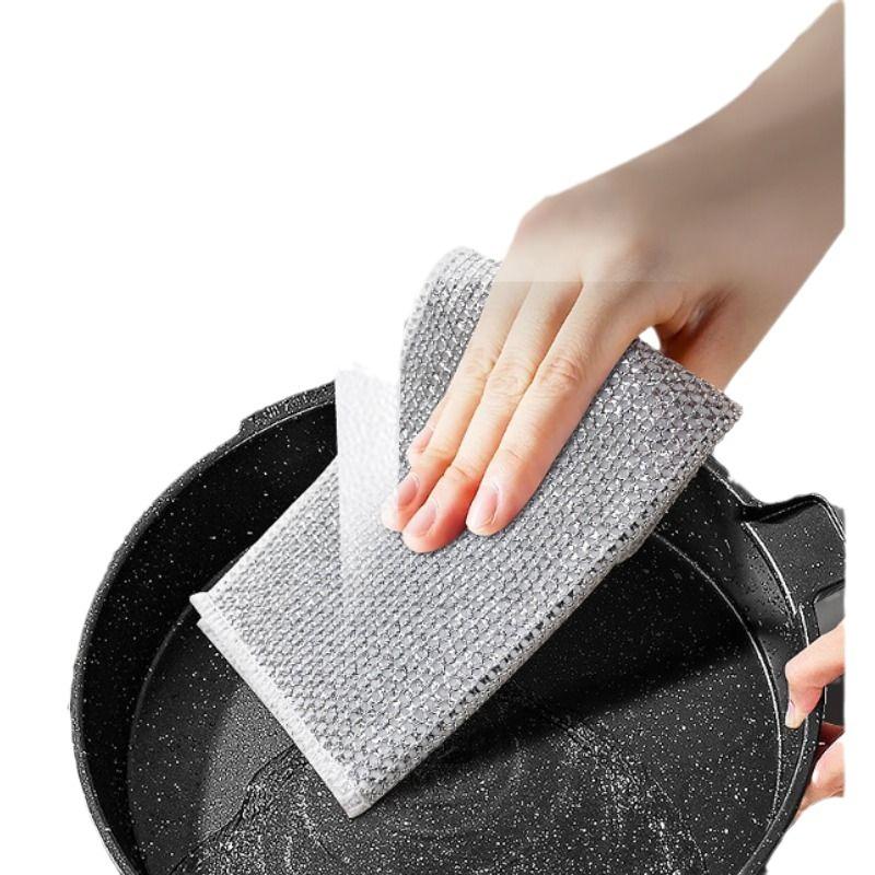 Geschirrspülschwämme Metall, Knotennetz zum Reinigen, 20x20 cm