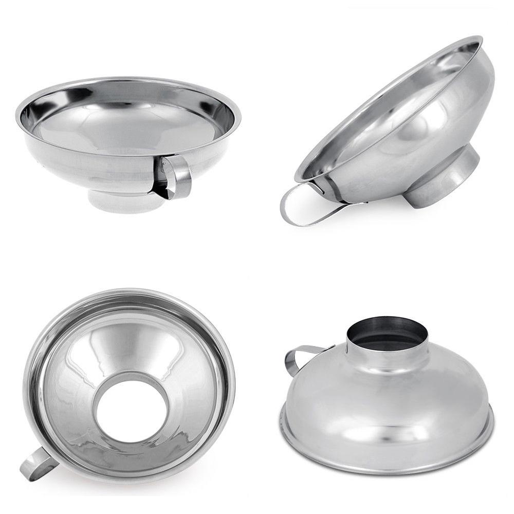 Stainless Steel Wide Mouth Canning Jar Funnel Cup Hopper Filter Kitchen Tools Stainless Steel Wide Mouth Canning Jar Funnel Cup Hopper Filter Kitchen Tools