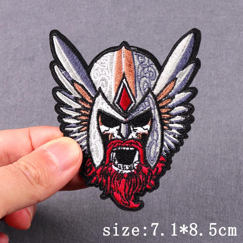 Hip Hop Sexy Patch Iron On Embroidery Patches For Clothing Thermoadhesive Patches For Clothes Punk Skull Sewing/Fusible Patch