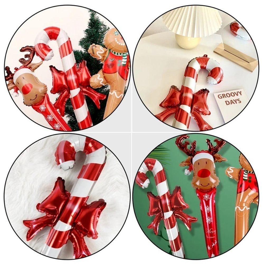 Banquet Supplies Cane Candy Foil Balloons Inflatable Stick Christmas Decoration Christmas Ornaments