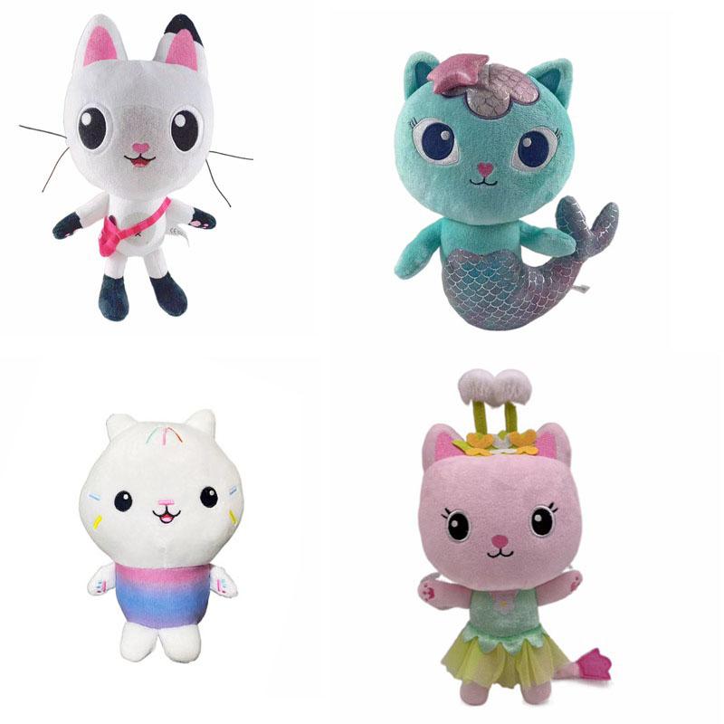 1/4/5pcs Gabby's Dollhouse Plush Toys Mercat Pandy Paws Kitty Fairy CatRat Purr-ific Mermaid Stuffed Animal Soft Doll Kids Gifts