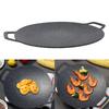 Korean Style Barbecue Round Plate Smokeless Round Griddle for Home Camping Indoor Outdoor Grilling 34cm