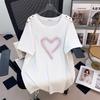 Women's Plus Size Mid-Length Loose Fit Round Neck T-Shirt (Short-Sleeve) 