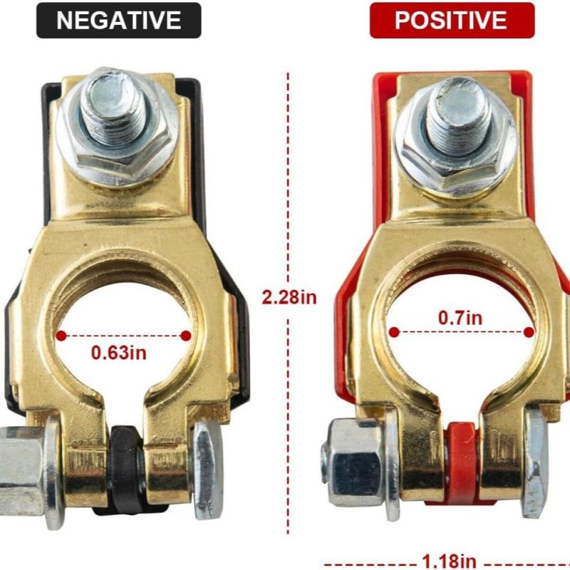 1Pair Positive Negative Battery Plates Car Universal Battery Terminal Wire Cable Clamp