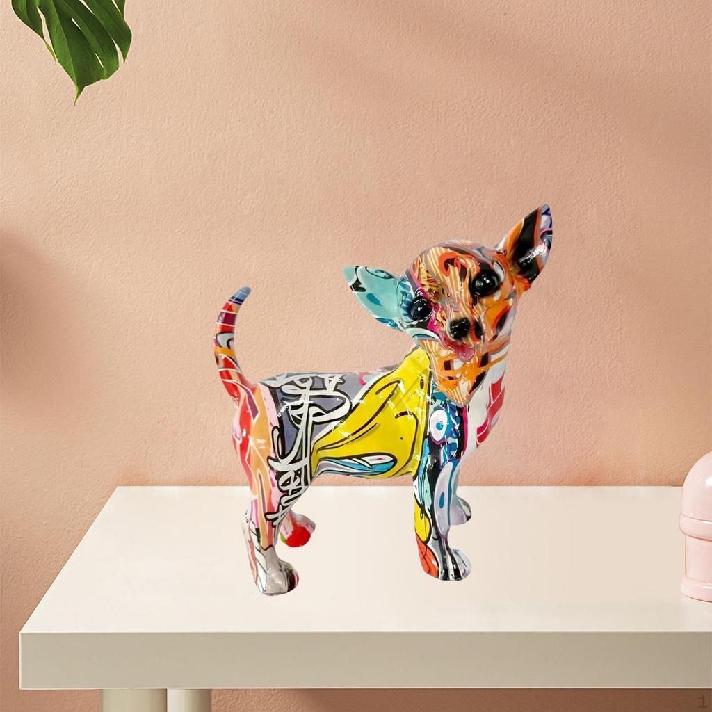 Chihuahua Resin Dog Sculpture for Home Decor