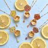 Cute Geometrically Irregular Fruit Open Box Picture Frame Pendant For Woman Fashionable Sweet Opening And Closing Box Necklace