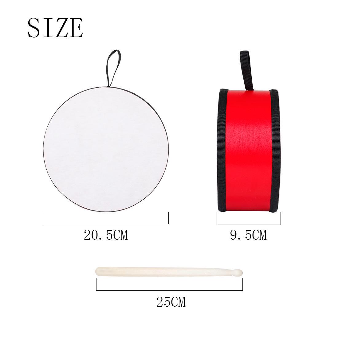 

Orff Percussion Instruments: Double-Sided Indian Hand Drum for Kids - Music Toy & Hand Clap Drum красный