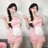 Sexy Lingerie Sexy Uniform Seduction Maid Suit Cosplay Mesh Backless Large Size Maid European and American Suit