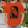 Funny Skull Stay Positive Skeleton Halloween Motivational T-Shirt Clothing Men Women Street Oversized T Shirt Hip Hop Streetwear