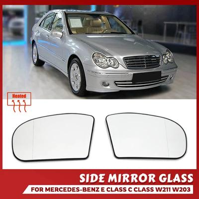 2 PZ Vetro Specchietto Retrovisore Laterale Riscaldato Grandangolare 2038100121 2038101021 per M-ercedes Benz W203 W211 2003-2006