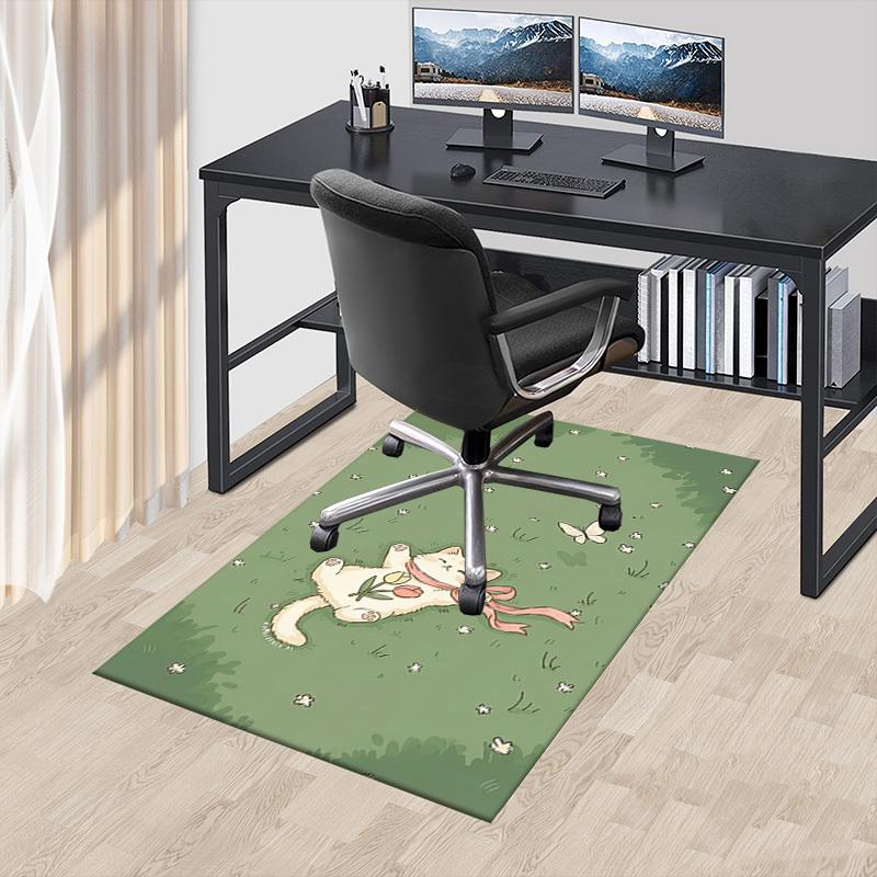 1PC cat flower Carpet Office Rug Mat Home Decor Area Carpet Festival Gift Office desk chair carpet Longlasting Material