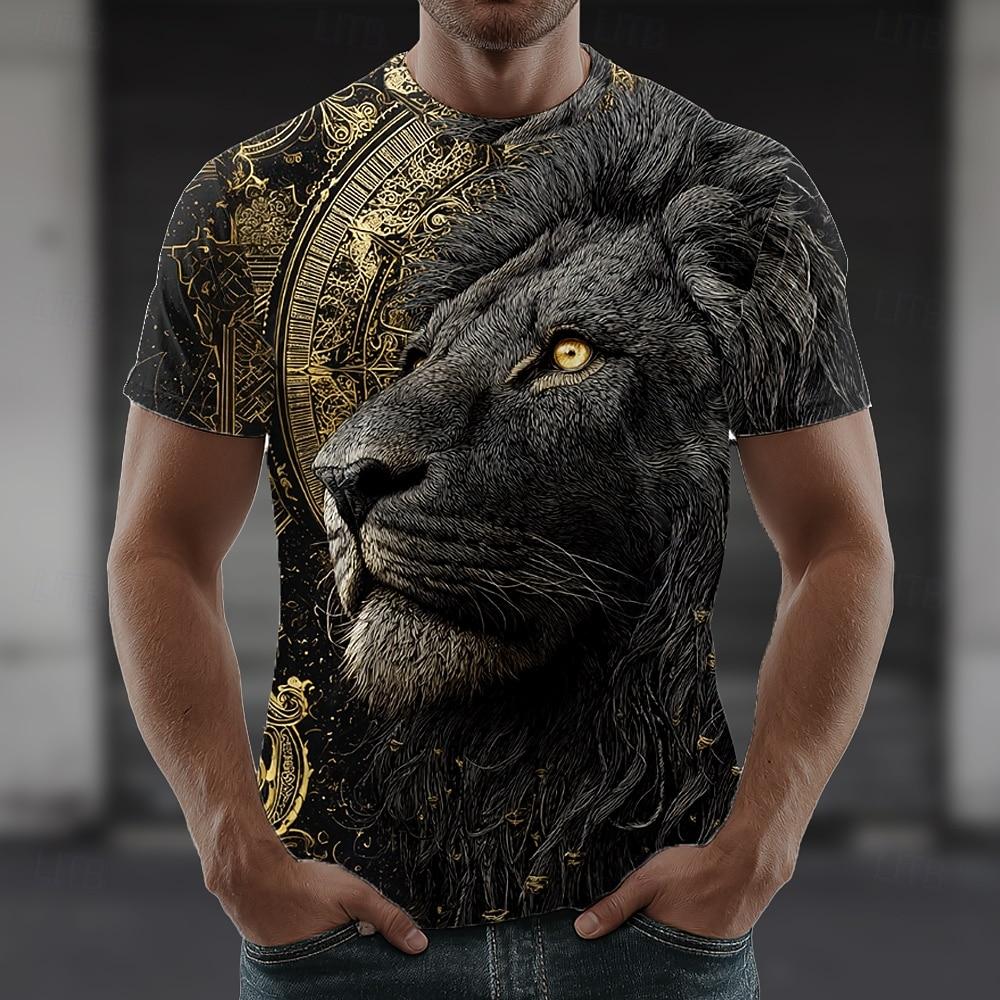 Summer Men s 3D Short-Sleeved T-Shirt XL
