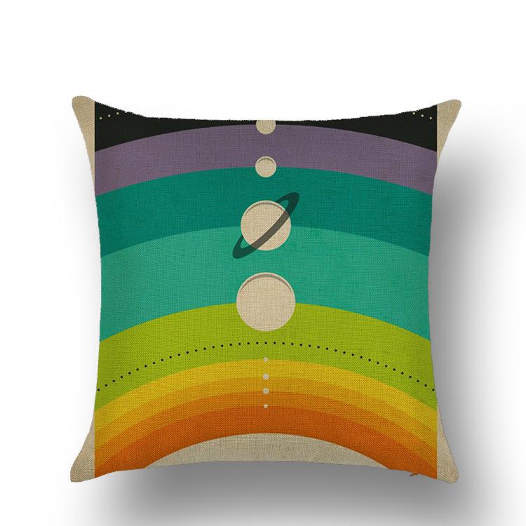 Nordic Style Cartoon Geometric Linen Pillowcase Modern Fashion Taste Sofa Car Cushion Pillowcase