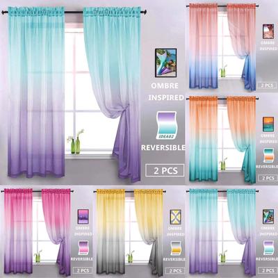 Cortina de pantalla con acabado no perforado para sala de estar y dormitorio con pantalla de ventana degradada minimalista
