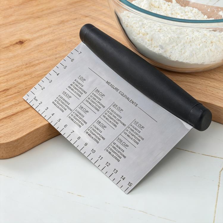 LsCook Square Stainless Steel Spatula With Measurement Markings чёрный