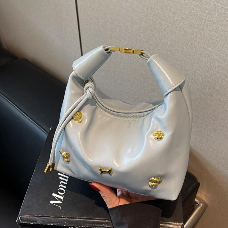 

Versatile single shoulder messenger bag fashion handbag women s 2025 new simple and retro dumpling bag синий