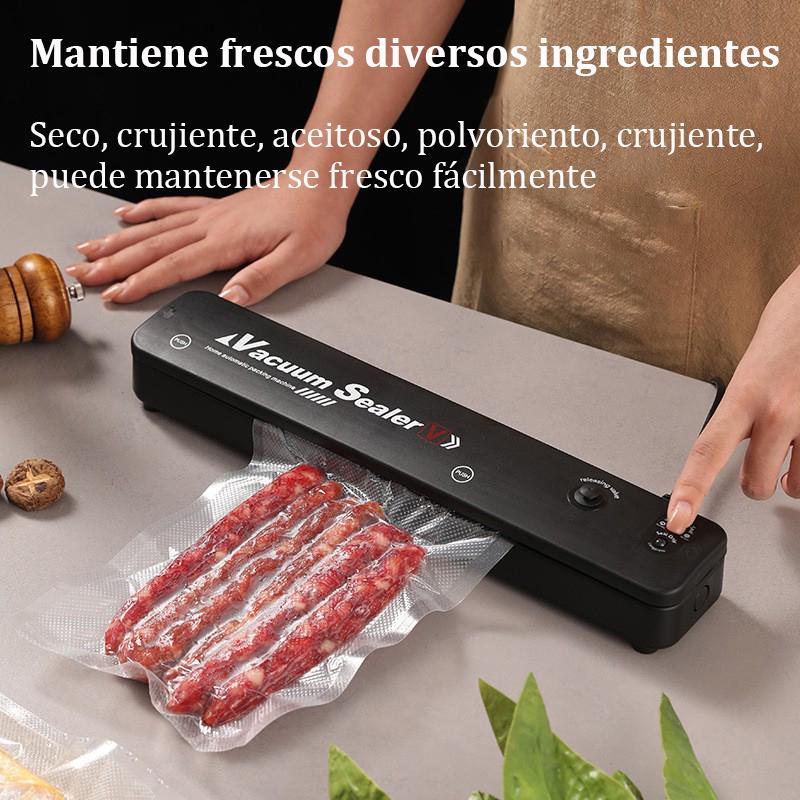 Black Vacuum Sealing Machine 220V Electric Vacuum Sealant Packaging Machine, with Vacuum Bag Link Home Food Fresh