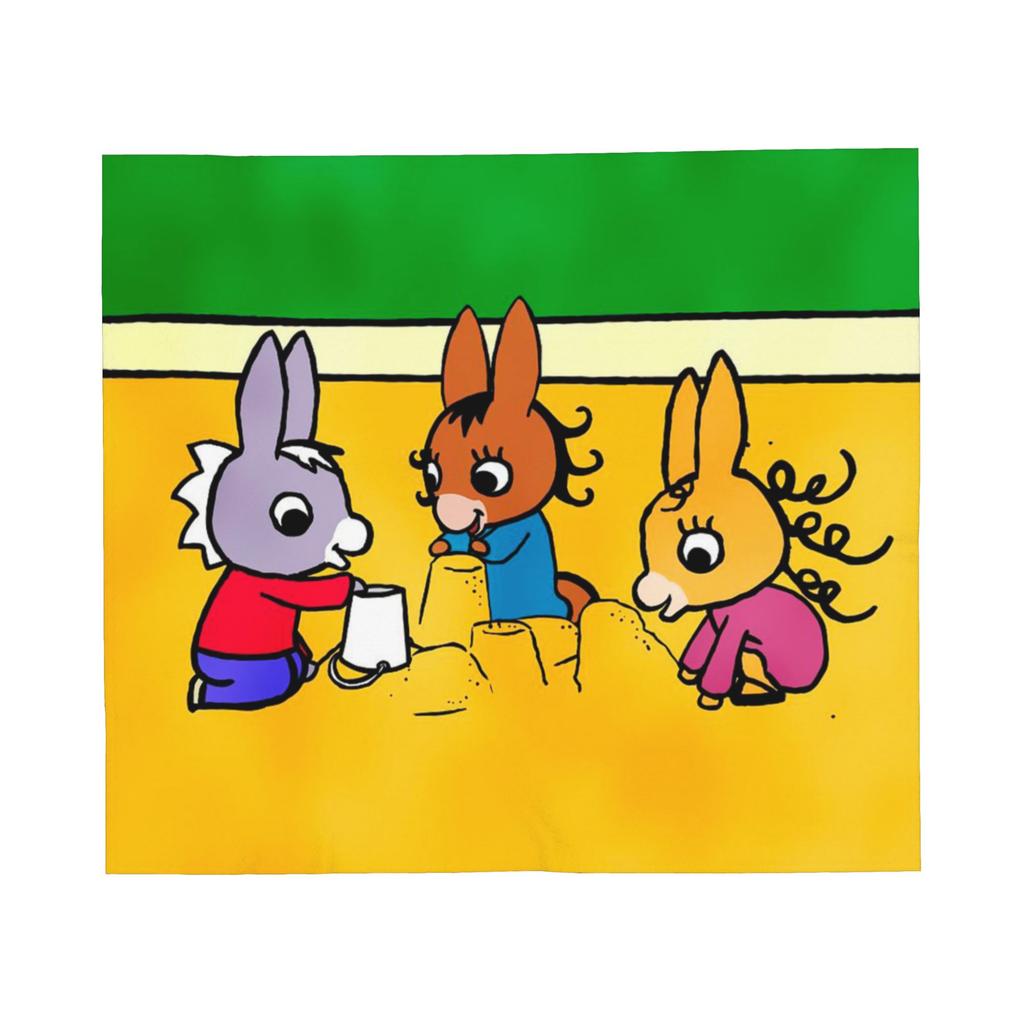Trotro Cartoon Animation Blankets Cute Flannel Vintage Soft Throw Blankets for Home Winter