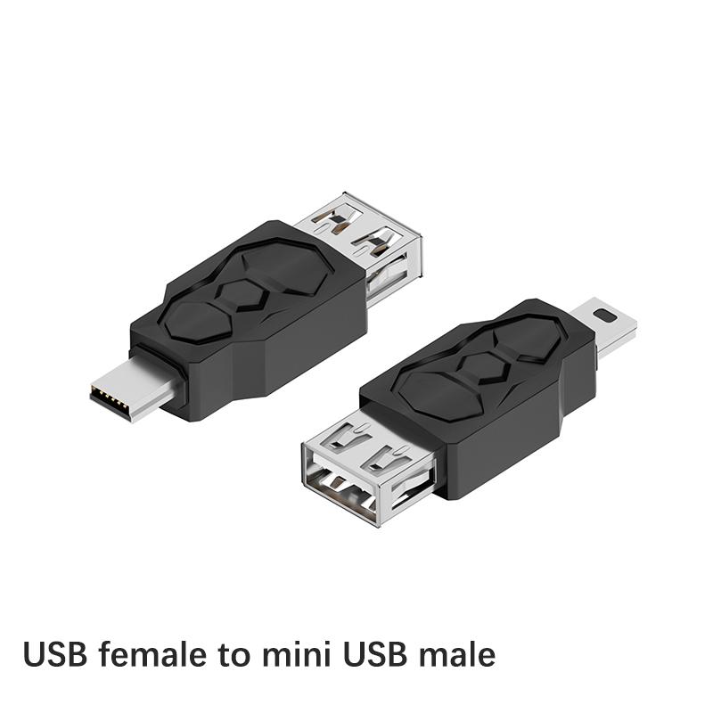 Adaptateur USB vers Micro USB Mini USB Convertisseur Bidirectionnel Supporte Charge Synchronisation de Données 480 Mbps Connecteur Adaptateur Bidirectionnel F19E