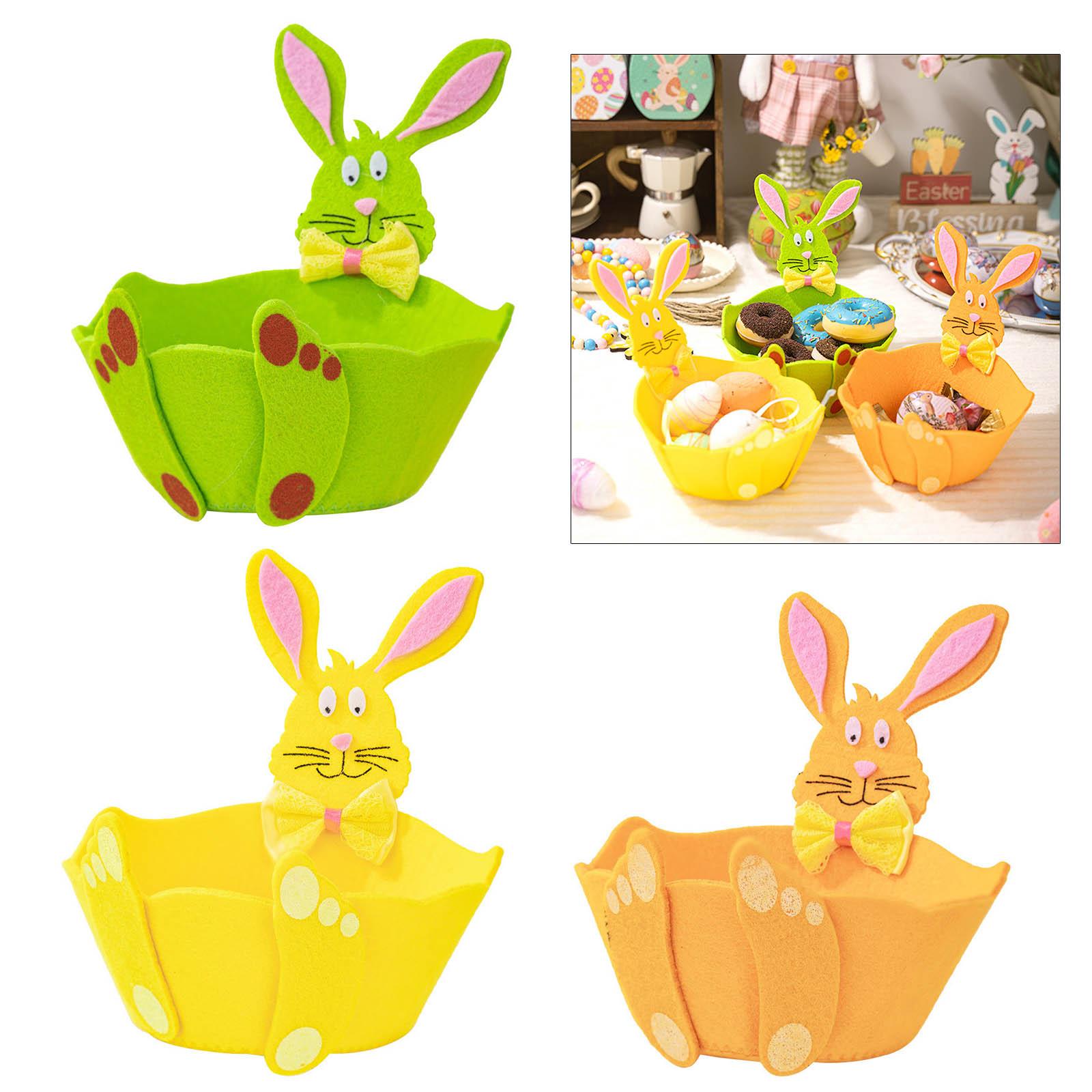 

Easter Rabbit Snack Container Creative Easter Display Basket With Adorable Rabbit Prints For Festive Parties зелений