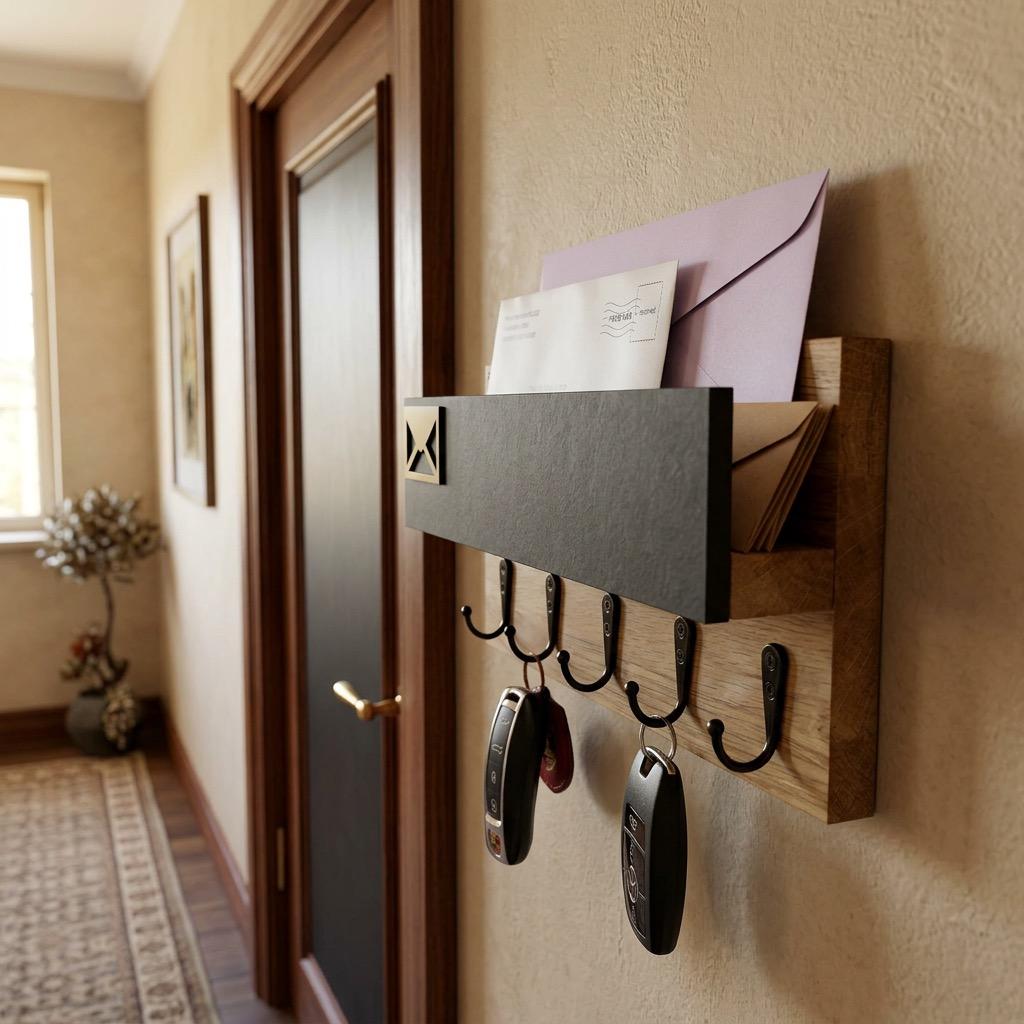 Wooden key hanger 30cm