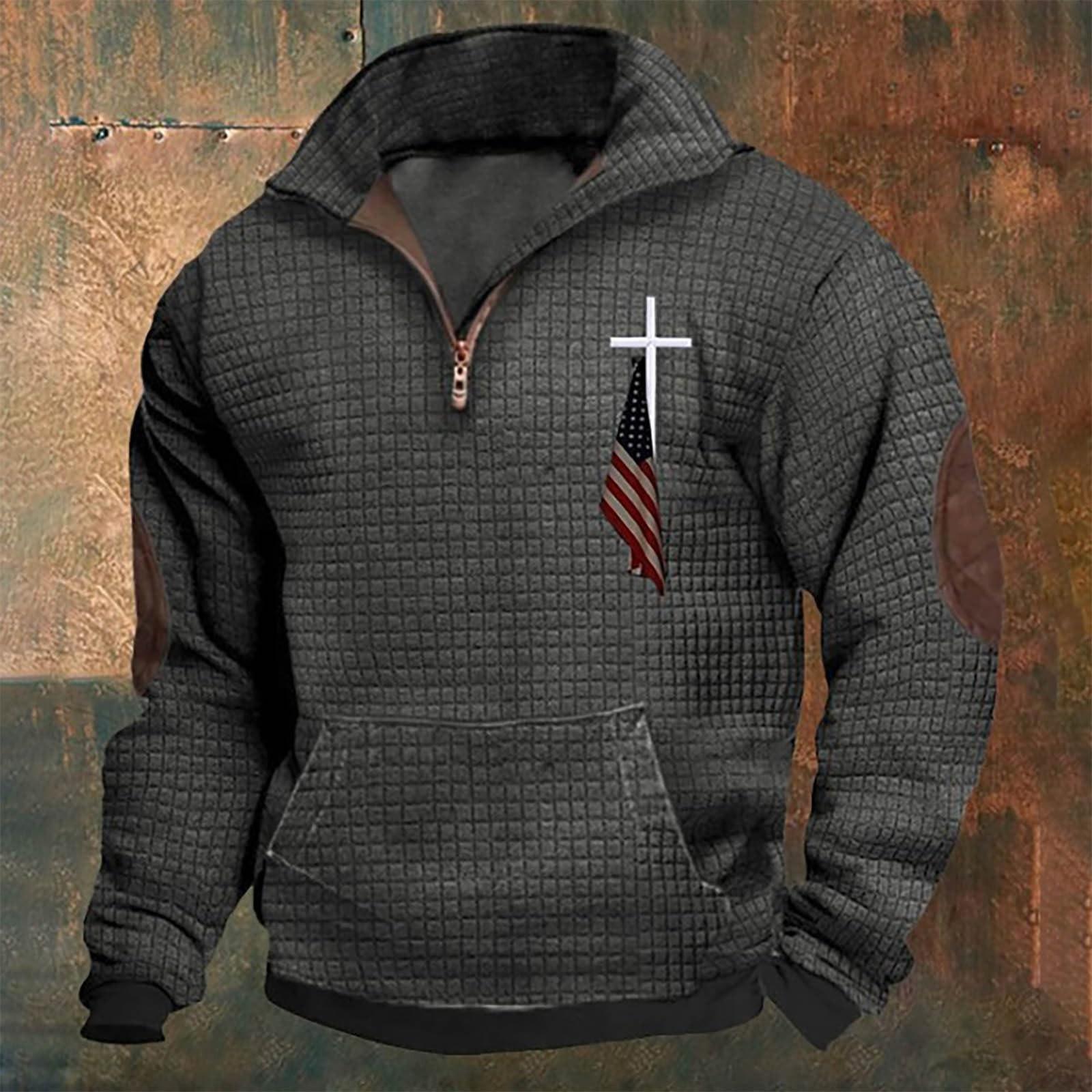 Мужская флисовая толстовка, повседневная, с длинным рукавом, пуловер, 1/4 молнии XL