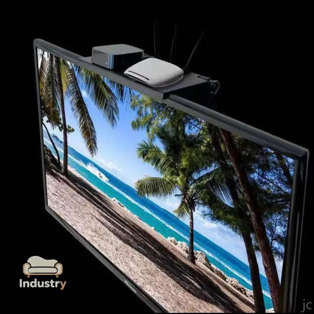 Multifunction Storage Rack, Adjustable Top TV Screen Shelf, LCD Computer Rack, Office Storage Holder, Home Organizer