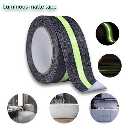 5CM X 5M Rutschfestes Traktionsband mit im Dunkeln leuchtendem grünem Streifen, Reibungsabrasiv, Klebstoff für Treppenstufe, Stufe, Innen, Außen