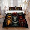 3pcs Bedding Set Skull Creatures Includes 1 Comforter + 2 Pillowcases, Without Pillow Inserts, Soft Comfortable, Lightweight Breathable, Pri