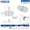 Thickened Stainless Steel Small Hinge for Folding Cabinet, Window, or Wooden Box with Lotus Leaf Design.
