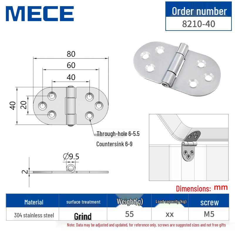 Thickened Stainless Steel Small Hinge for Folding Cabinet, Window, or Wooden Box with Lotus Leaf Design.