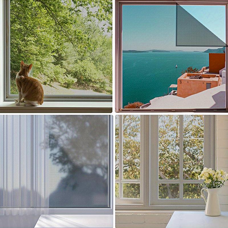 1PC Removable Magnetic Fly Screen for Windows No-Tools Adjustable Window Bug Barrier