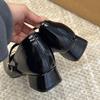Fashion A New Retro French-style, Versatile, Thick-heeled Commuter Mary Jane Single Shoe with an Insole Height Increase of 7cm for Women