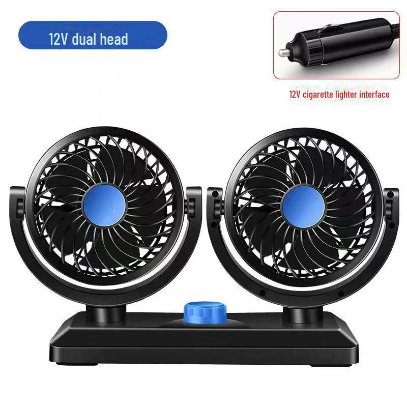 

Бесшумный двухголовый автомобильный вентилятор 12 В/24 В для грузовиков с USB - мощный ветер