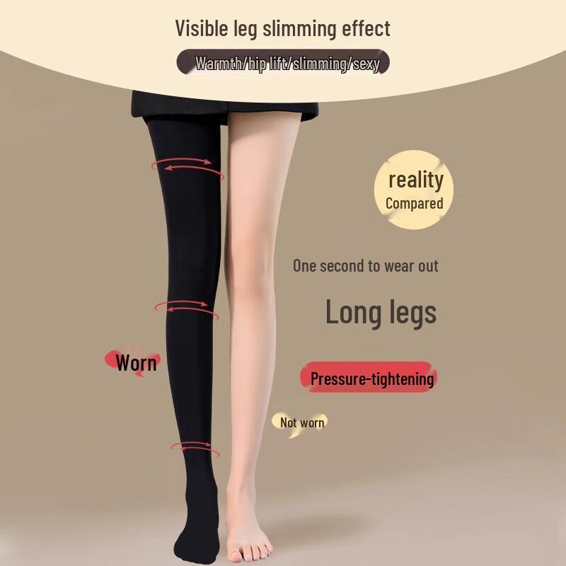 Mao Ren Women's Fleece-Lined Thermal Compression Shaping Leggings