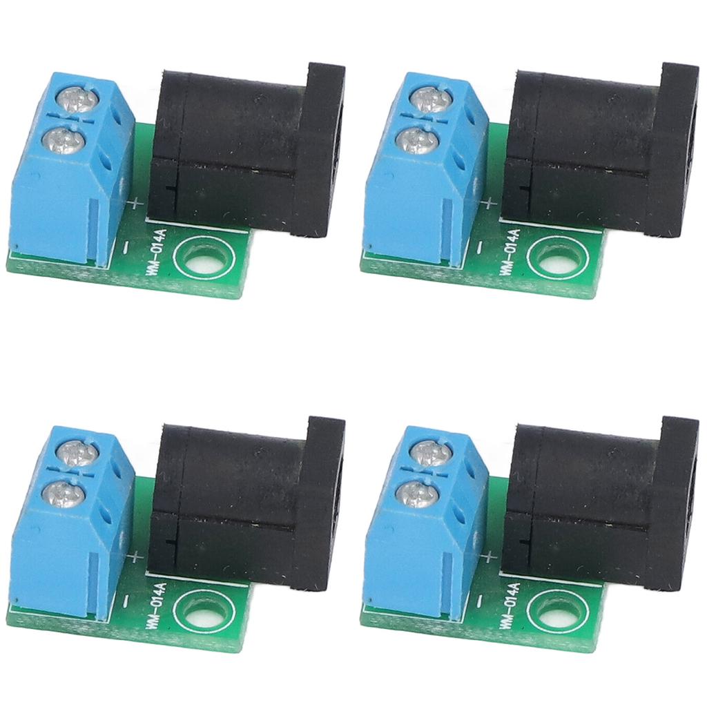 4 Stück DC-Stecker 5,5x2,1mm auf 2P 5,08mm Netzteilplatine Kompatibel mit 5,5x2,5mm Anschluss