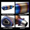 Universal Motorcycle Exhaust Muffler Slip On 400mm Lengthened 38-51mm Inlet With DB Killer Silencer