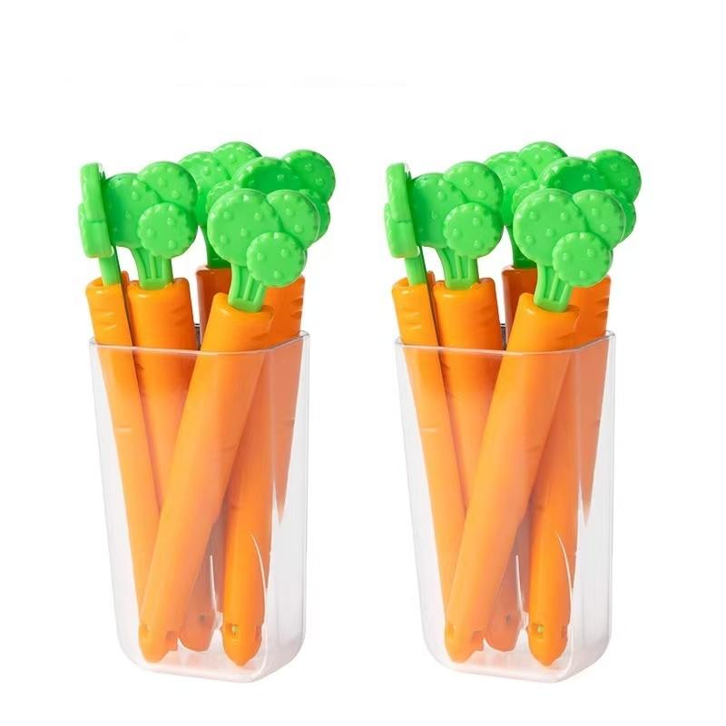 5pcs Bag Clips Portable Food Snack Bag Sealing Clamp Carrot Shape Food Fresh Keep Organizer Sealing Clips Kitchen Storage Tools