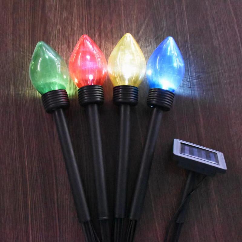 Pailide 4-in-1 Solar LED White Christmas Lawn Lights