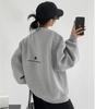 Women Loose Pullover Hoodies Students Fashion Embroidered Letter Sweatshirt Ladies Round Neck Sweater Velvet Autumn New Korean Style