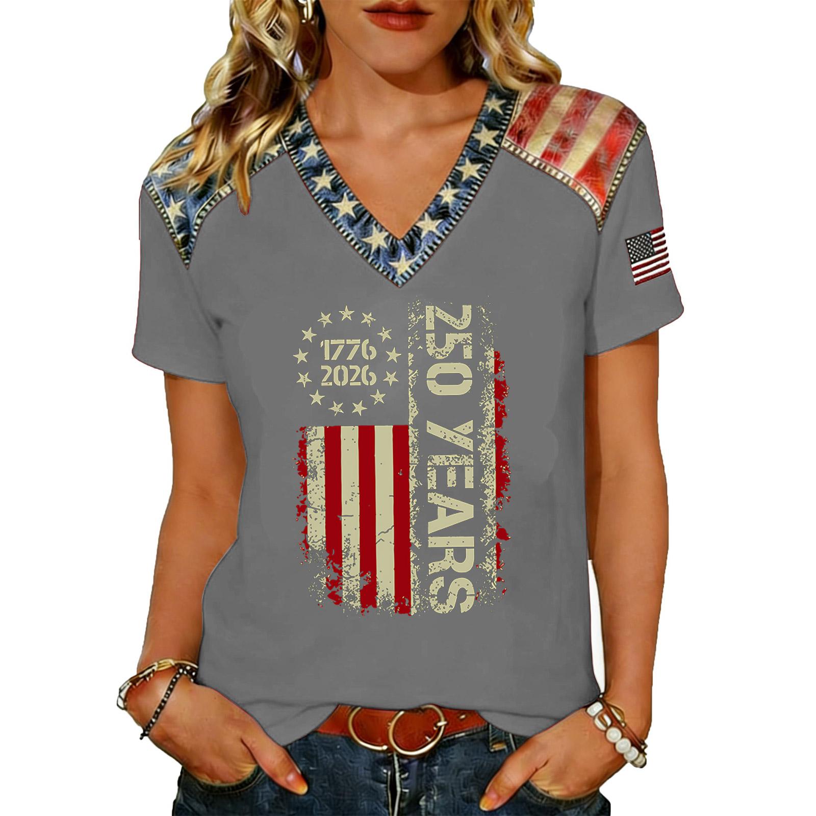 Women Casual V Neck Short Sleeve Pullover T Shirt Lightweight Soft Fabric Relaxed Fit Summer Top XL
