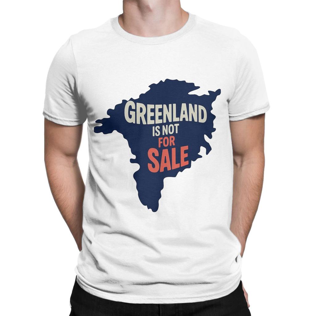 Greenland is Not For Sale  T Shirt Men's  100% Cotton Casual T-Shirts O Neck  Tees Short Sleeve Clothes Summer