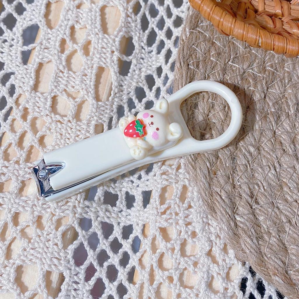 New Cute Cartoon Bear Bunny Nail Clippers Anti Splash Nail Trimmer Baby Nail Care Accessories Manicure Tools