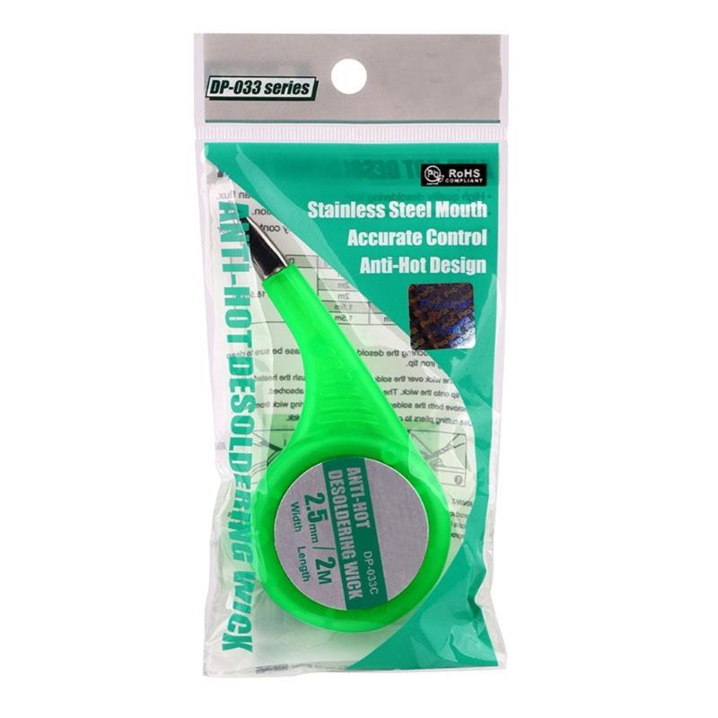 1.5mm/2mm/2.5mm/3mm/3.5mm Desoldering Soldering Wick Suitable for Quick Heat Conduction Low Residues in Electronics Work