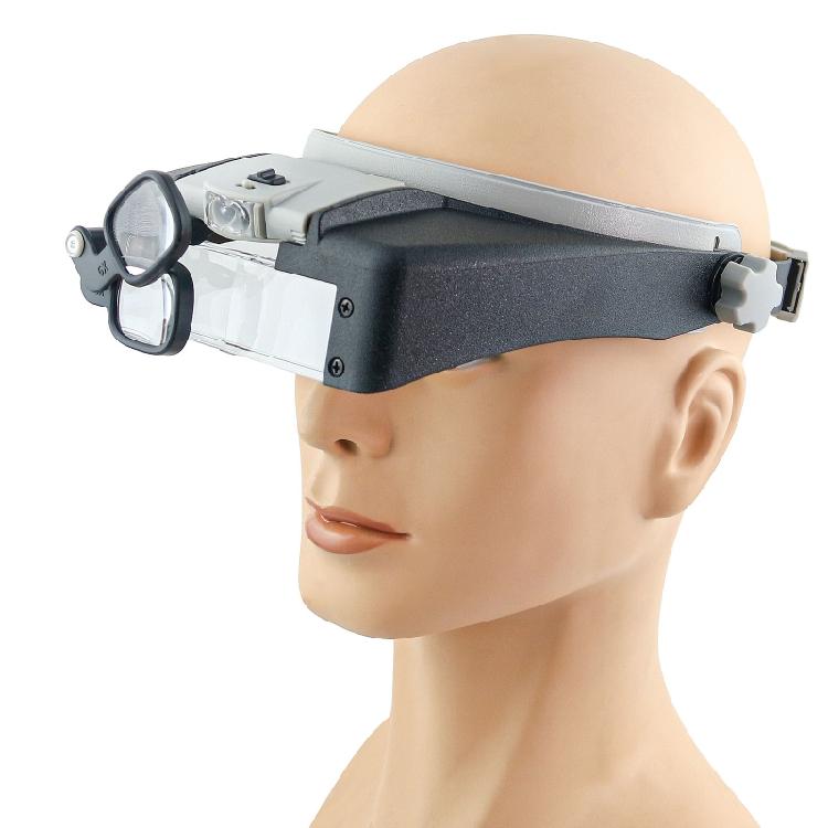 LED Headband Magnifier Hands Free Magnifying Glasses For Jewelry Loupe Watch
