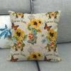 Nordic Floral Meanings Of Animals Digital Printing Short Plush Pillow Covers For Car Sofa Office Cushion Cover Home Goods
