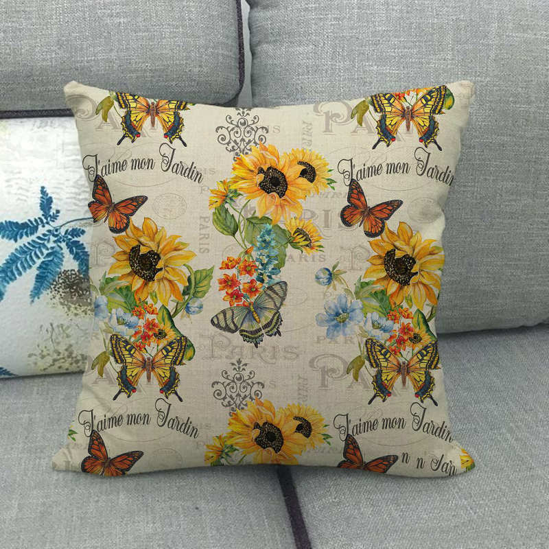 Nordic Floral Meanings Of Animals Digital Printing Short Plush Pillow Covers For Car Sofa Office Cushion Cover Home Goods
