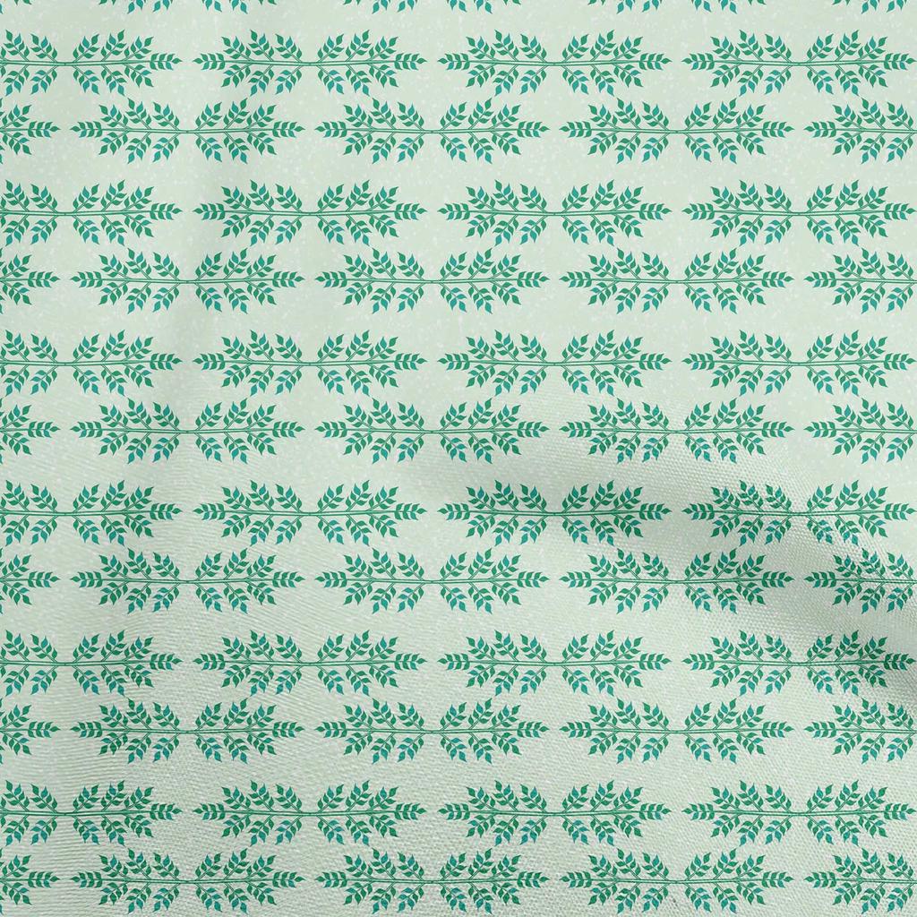 oneOone Cotton Poplin Green Fabric Asian Block Print Diy Clothing Quilting Fabric Print Fabric By Yard 42 Inch